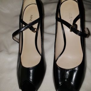 Nine West Peep Toe Mary Jane Pumps